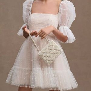 By Watters by Macaron Pearl Embellished Dress